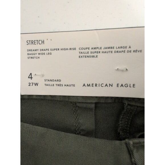 American Eagle Pants Women Size 27* Dreamy Drape Super High Rise Baggy Wide Leg - Picture 4 of 10